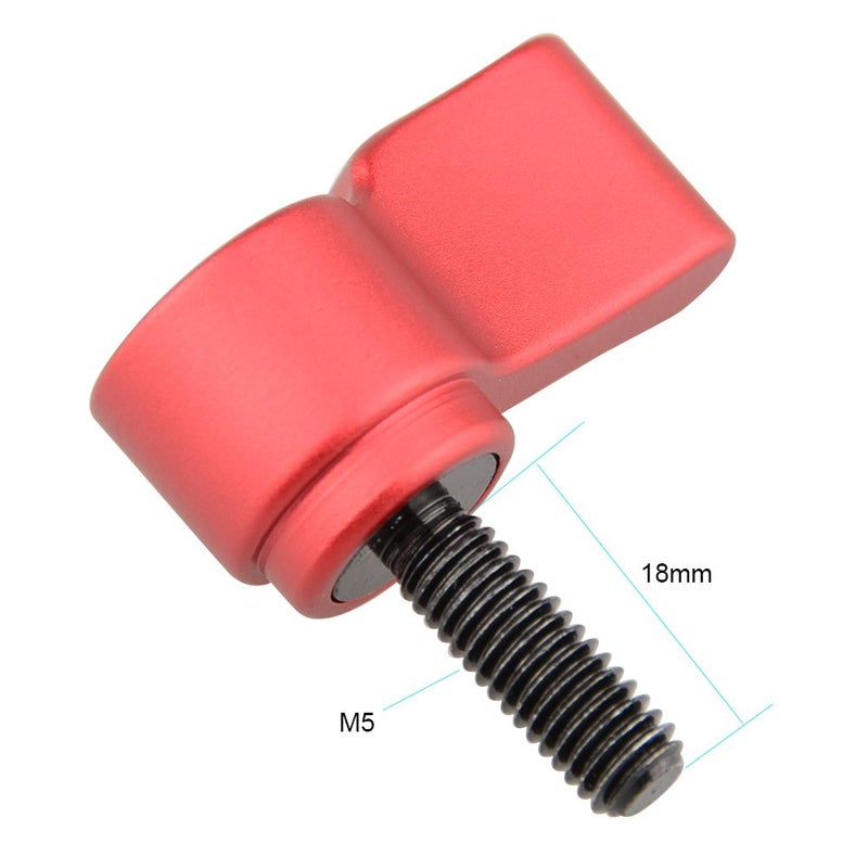 CAMVATE Knob Screw with M5 Male Threading Rotating Adjustable Thumb Lever Screw (Red,18mm Length) - 1510 - Image 2